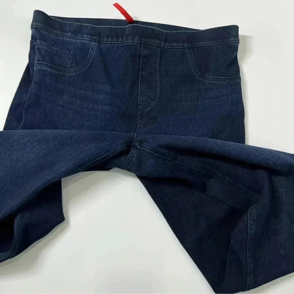 Spanx Jean-ish Ankle Skinny Jean Leggings Dark Wash Sz XL - Picture 5 of 8